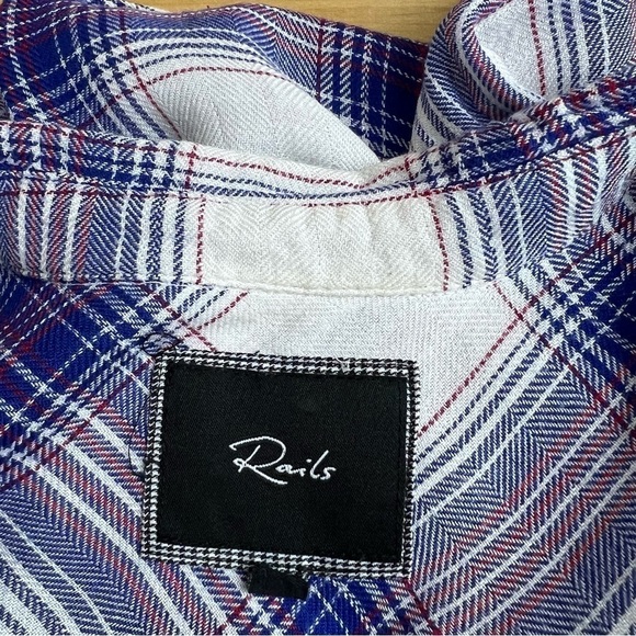 Rails White Plaid Flannel Sleeveless Button Down Shirt Women's Size Extra Small‎ - Picture 13 of 16